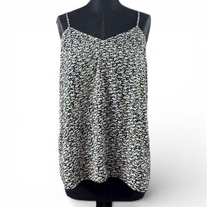 Nordstrom Rack Sleeveless Top Abstract Print Green Black Offwhite Size Large